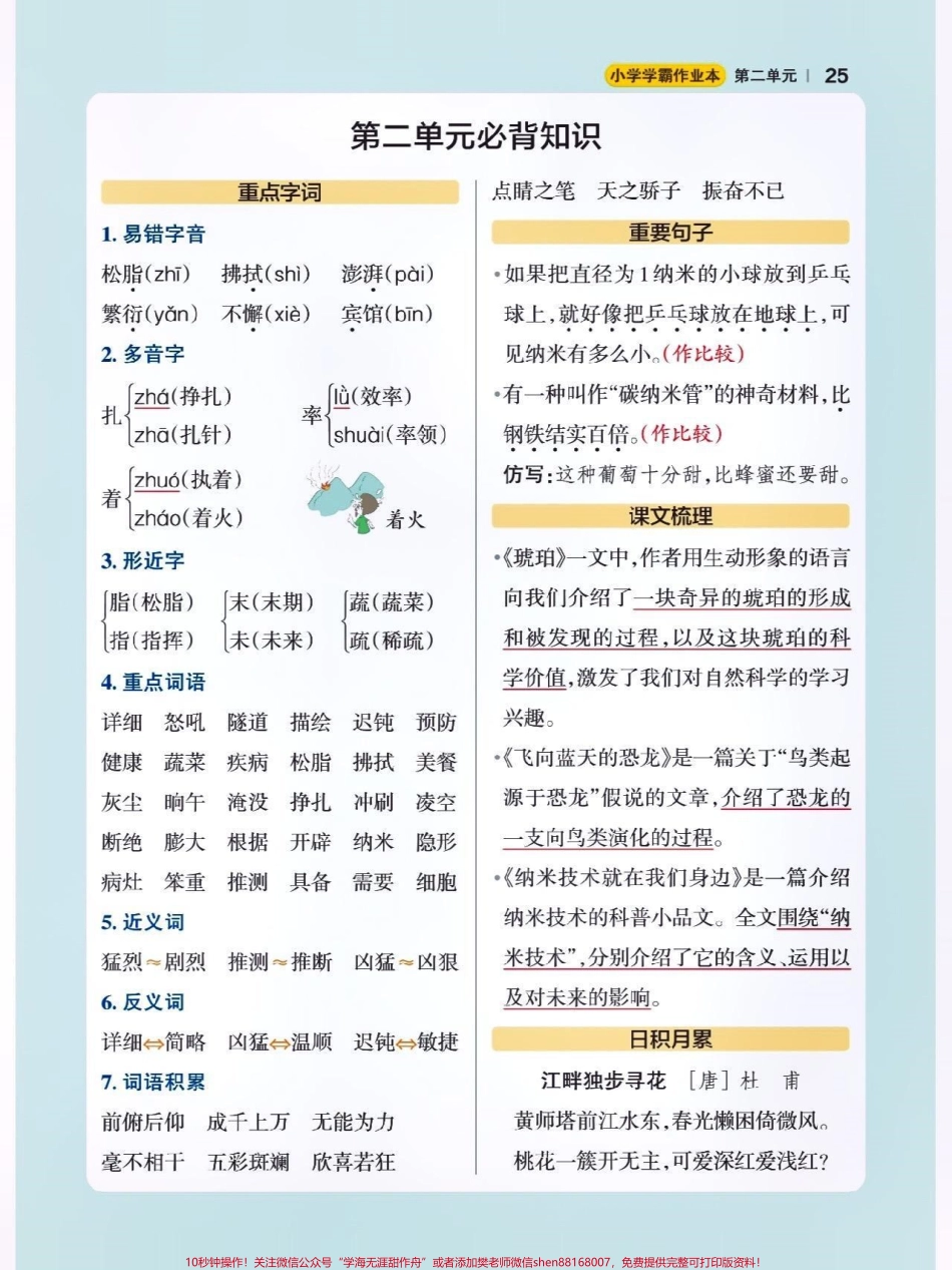 四年级下册语文知识点汇总#期中复习重点 #关注我持续更新小学知识 #知识点总结 #学习资料分享 #小学语文知识点 @抖音热点 @抖音小助手.pdf_第2页