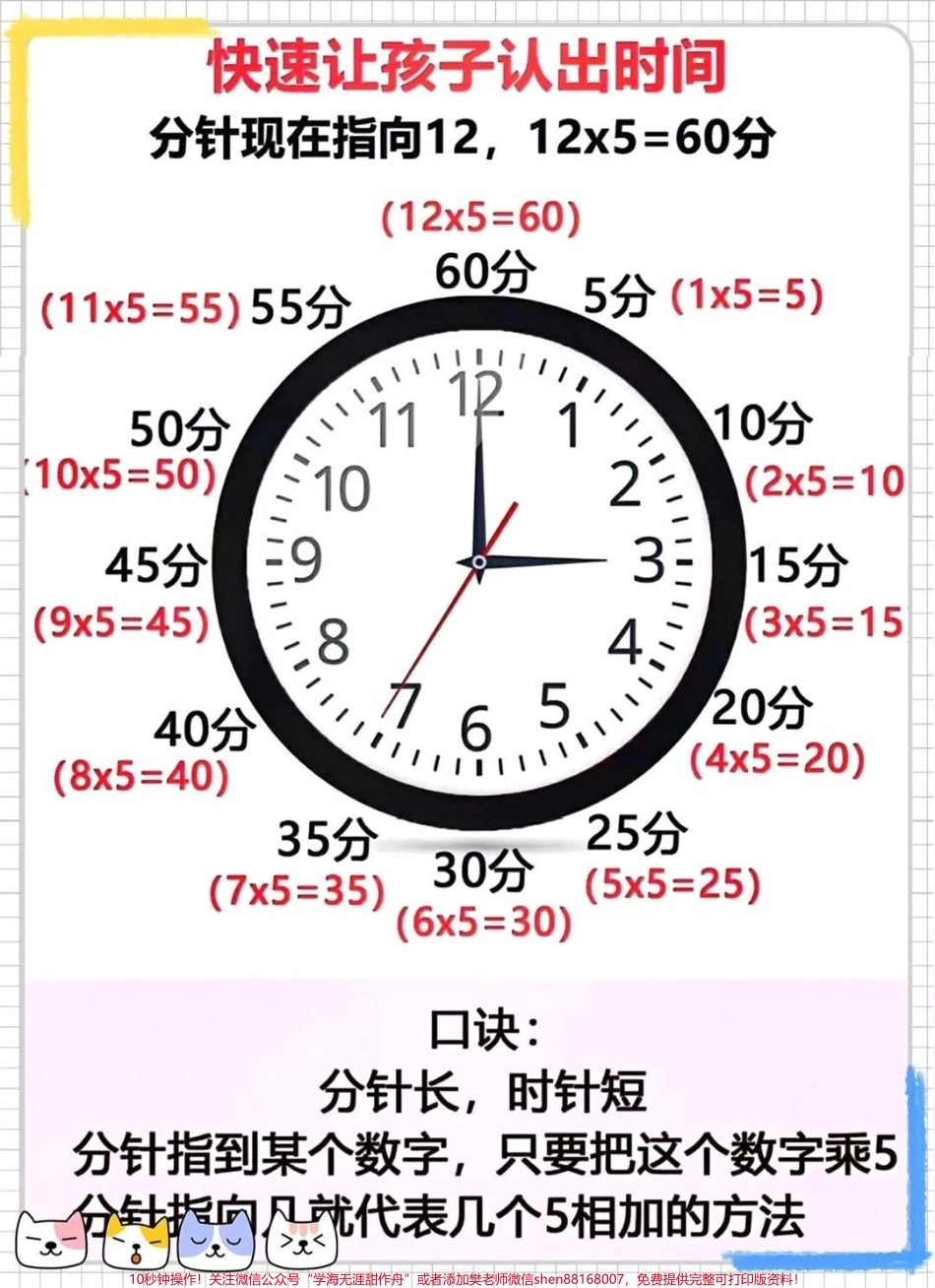 二年级上册数学钟表口诀及练习专项练习有需要打印出来给孩子练习 #学习资料 #二年级数学 #学习钟表口诀#关注我持续更新小学知识 #一升二.pdf_第1页