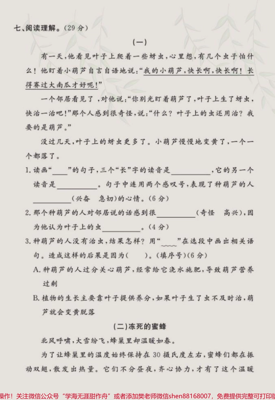 二年级上册语文第五单元测试卷#二年级上册语文 #二年级 #二年级语文上册知识归纳 #学习资料分享.pdf_第3页