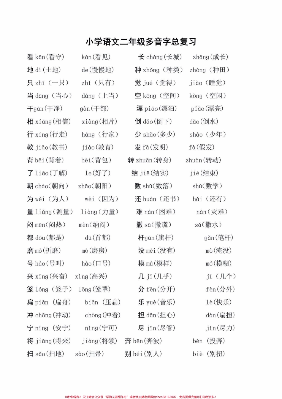 二年级语文上册多音字汇总➕练习二年级语文上册多音字汇总➕练习#二年级语文上册#二年级语文#多音字#多音字汇总 #关注我持续更新小学知识.pdf_第2页
