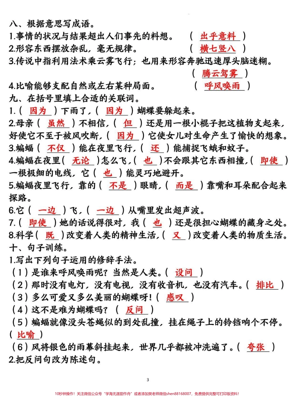 四年级语文上册第二单元基础知识复习测试卷#四年级 #四年级语文 #四年级上册语文 #单元测试卷 #小学语文.pdf_第3页