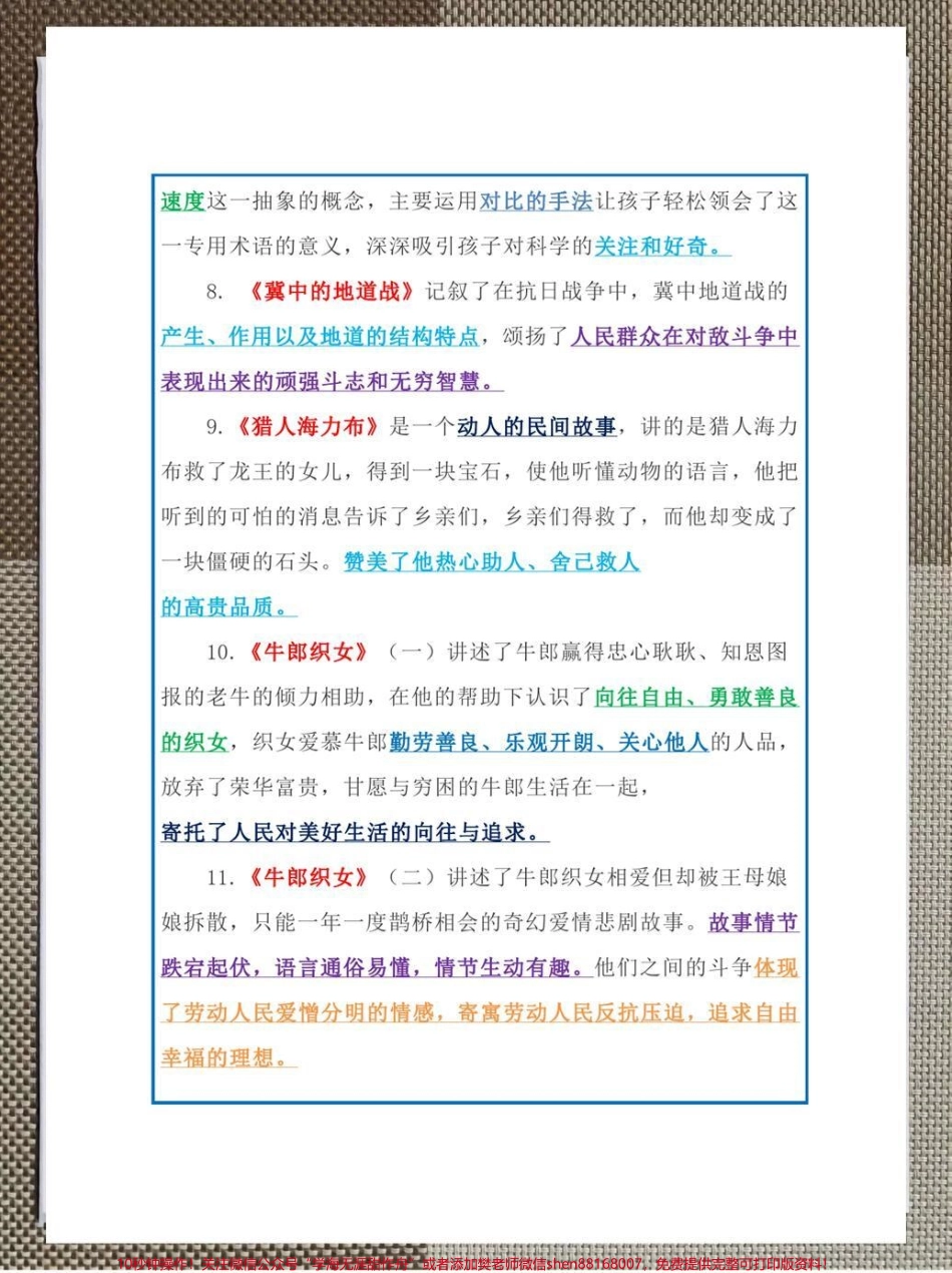 小学五年级上册语文课文中心思想整理了一份小学五年级上册语文中心思想资料有完整电子版需要的家长可以给孩子准备一份#暑假预习 #学霸秘籍 #知识点总结 #电子版可打印 #五年级上册语文.pdf_第2页