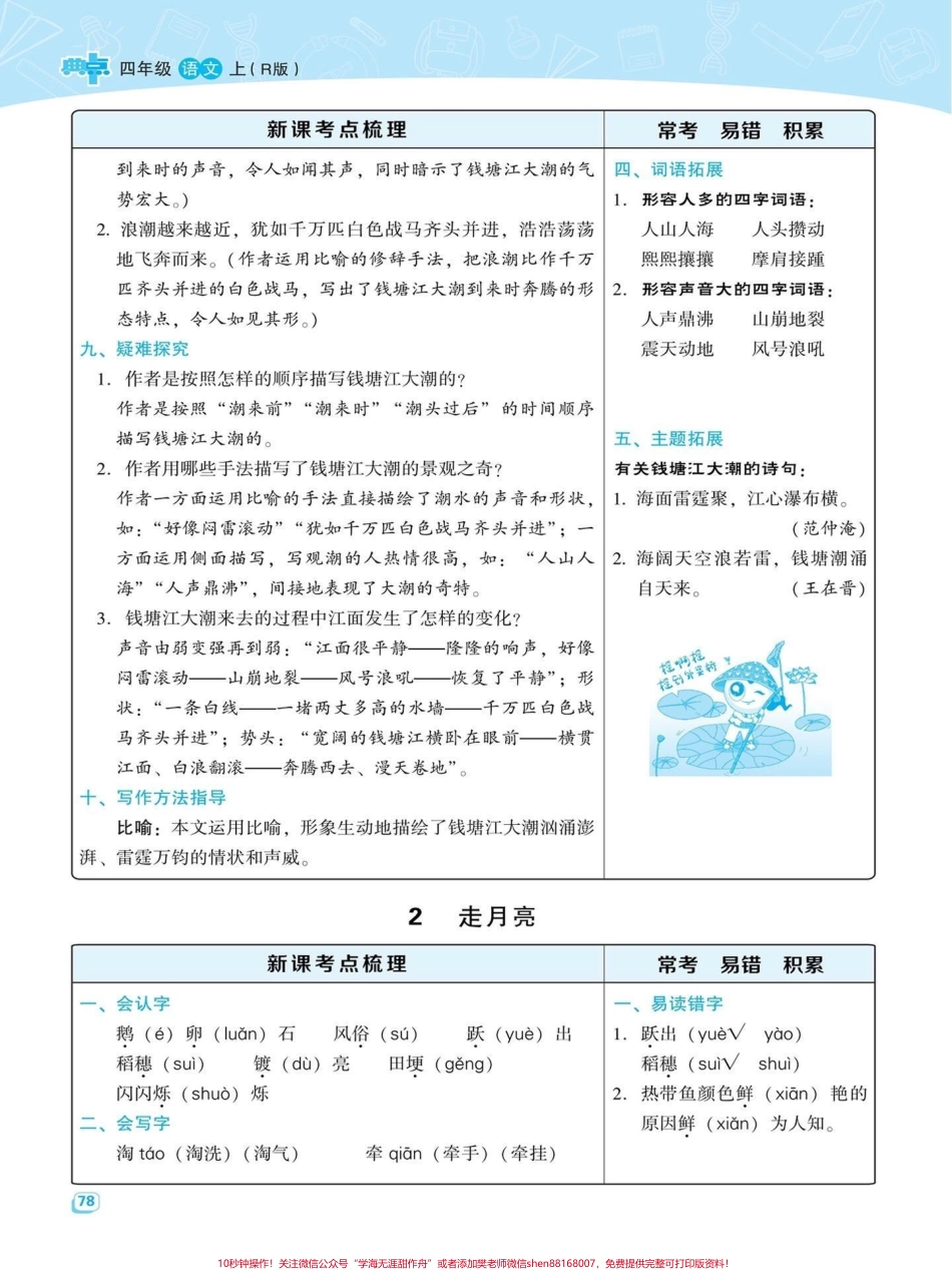 四年级语文上册每一课重点考点梳理共41页四年级语文上册每一课重点考点梳理全册共41页家长get起来打印出来让孩子们学习起来保姆级上分教程有电子版可打印#期中复习重点 #四年级语文 #语文考点 #语文重点知识 #四年级语文上册 - 副本.pdf_第2页