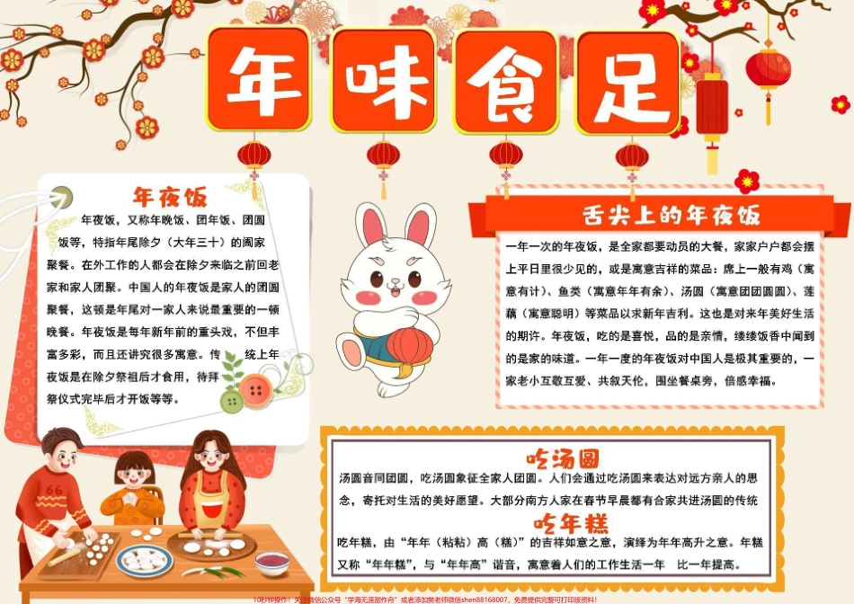 年味十足手抄报兔年春节手抄报年味十足#手抄报模板 #手抄报 #兔年手抄报 #手抄报作业 #新年快乐.pdf_第1页