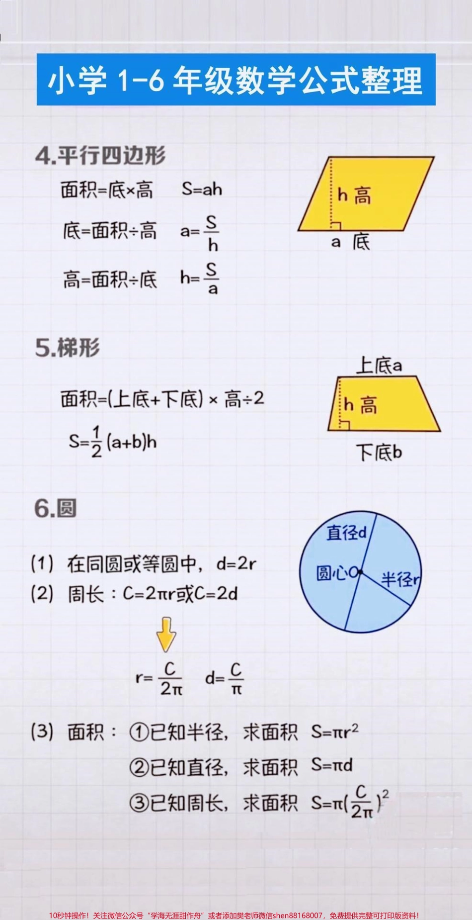 小学1-6年级数学公式给孩子们整理好啦✅为了期末考试冲鸭！一定记得点赞收藏✅#小学数学 #必考考点 #公式 #学浪计划 #每天学习一点点(1).pdf_第2页