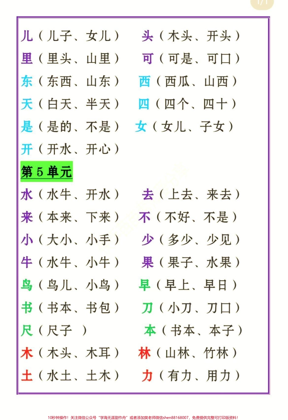 一年级上册语文基础重点大全#一年级 #家长收藏孩子受益 #一年级上册 #知识分享 #每天学习一点点.pdf_第2页