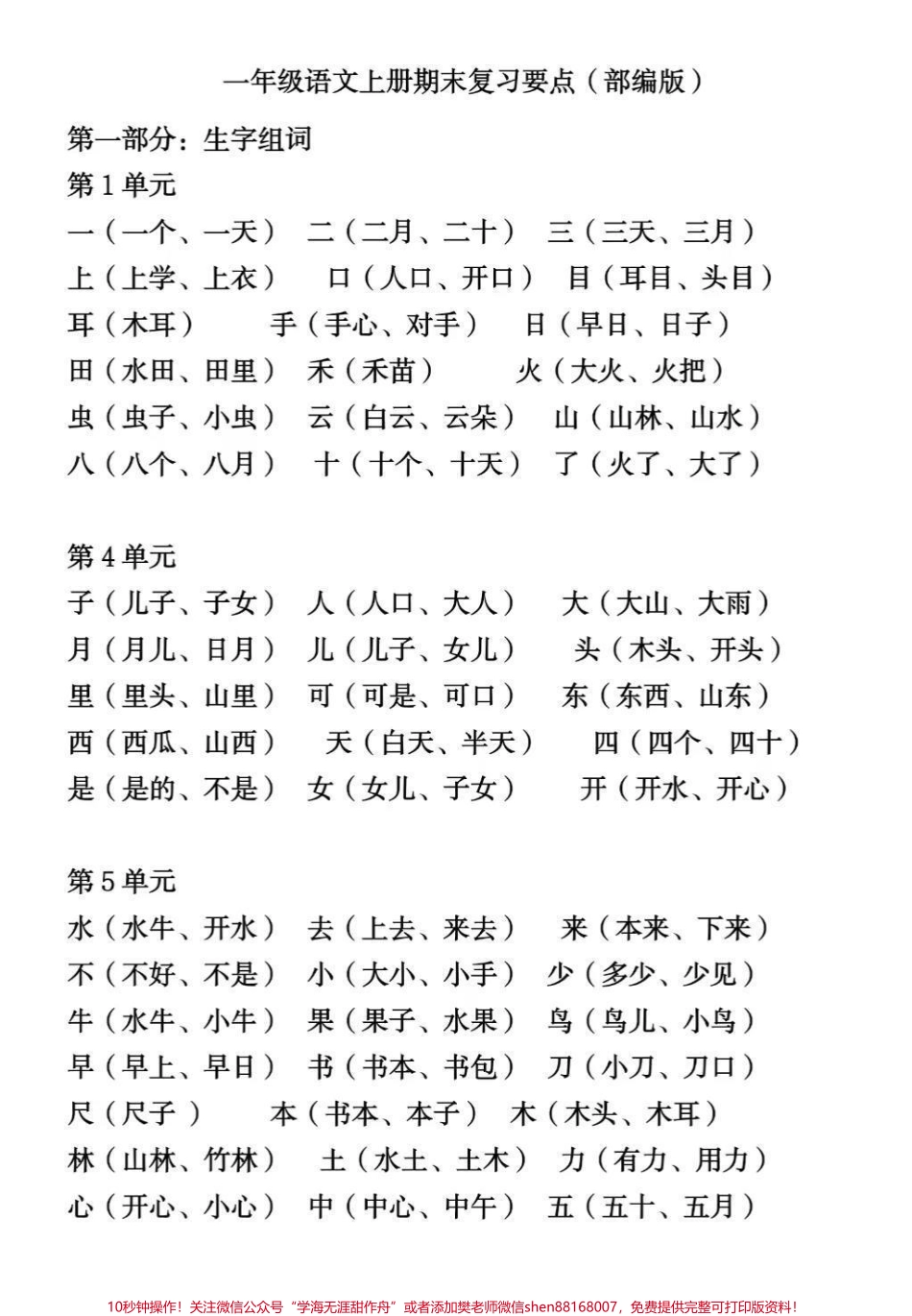 一年级上册语文期末复习重点归纳#家长收藏孩子受益 #知识点总结 #期末复习 #教育 #一年级语文.pdf_第2页