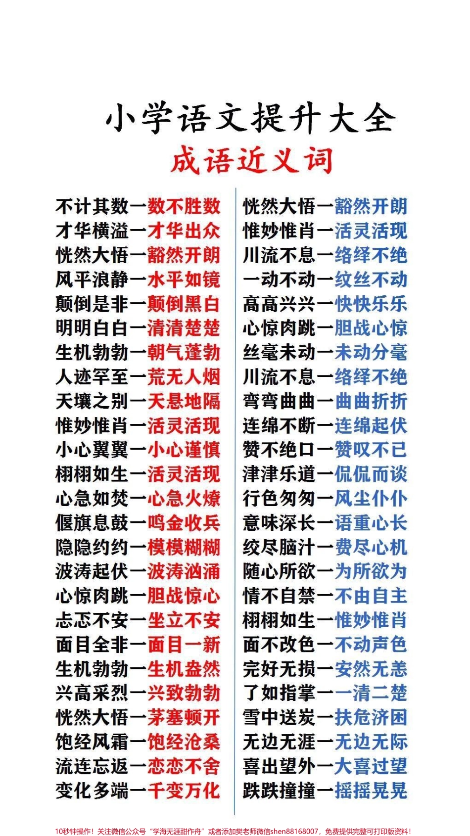 成语近义词#必考考点 #小学语文.pdf_第2页