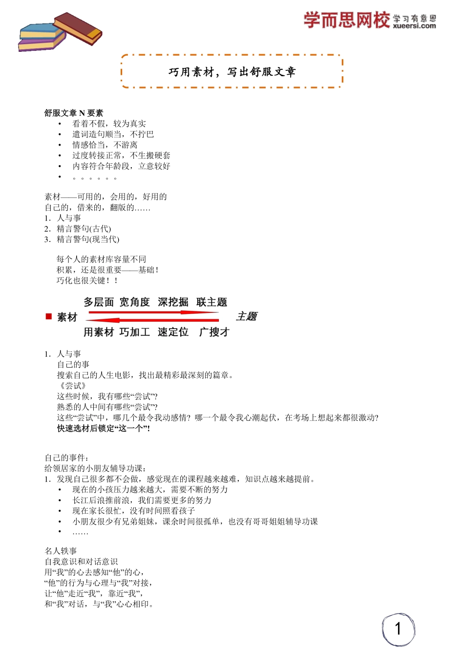 巧用素材写出舒服文章(1).pdf_第1页