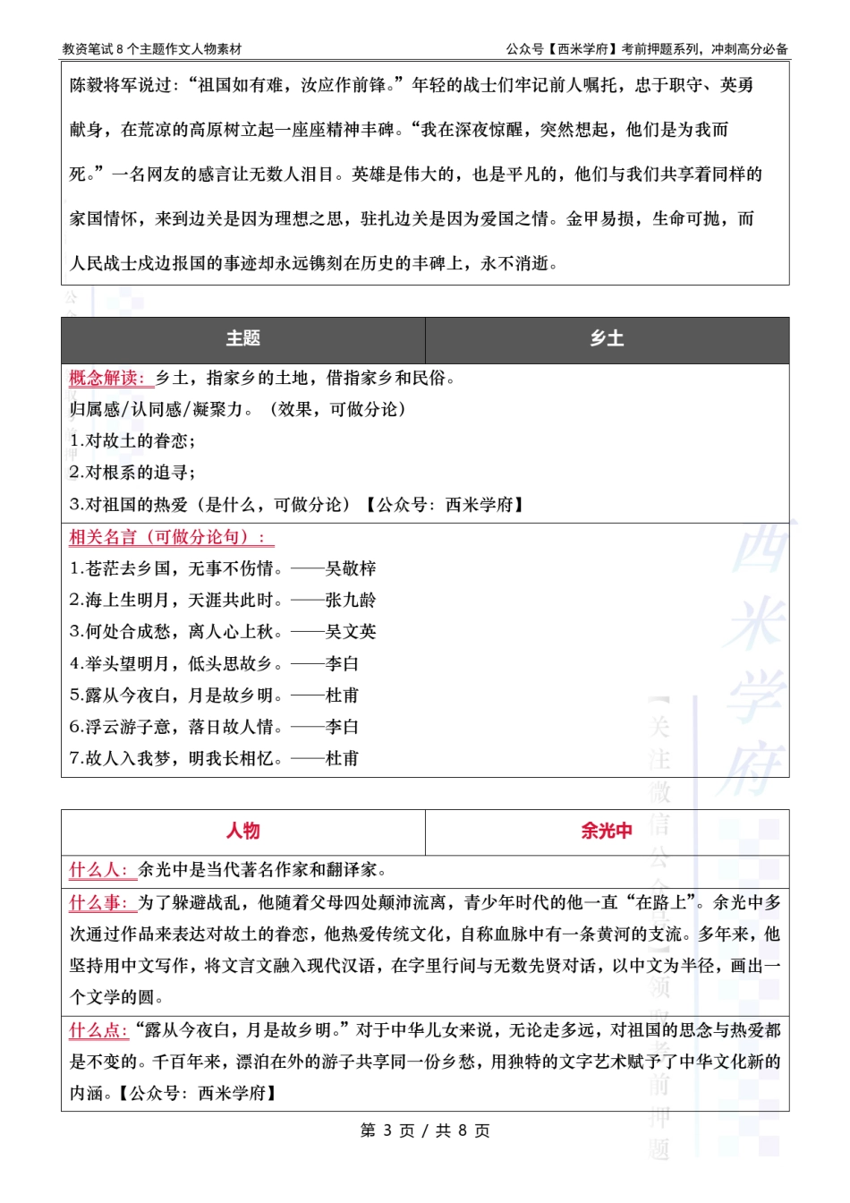 教资作文-8个主题人物素材- 家国篇.pdf_第3页