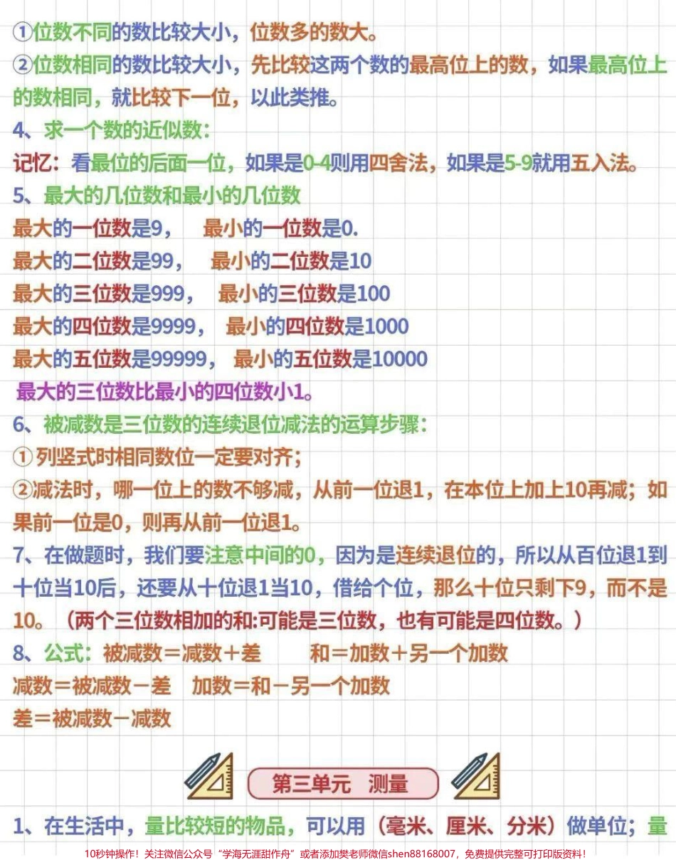 小学三年级数学重点总结#知识点总结.pdf_第2页