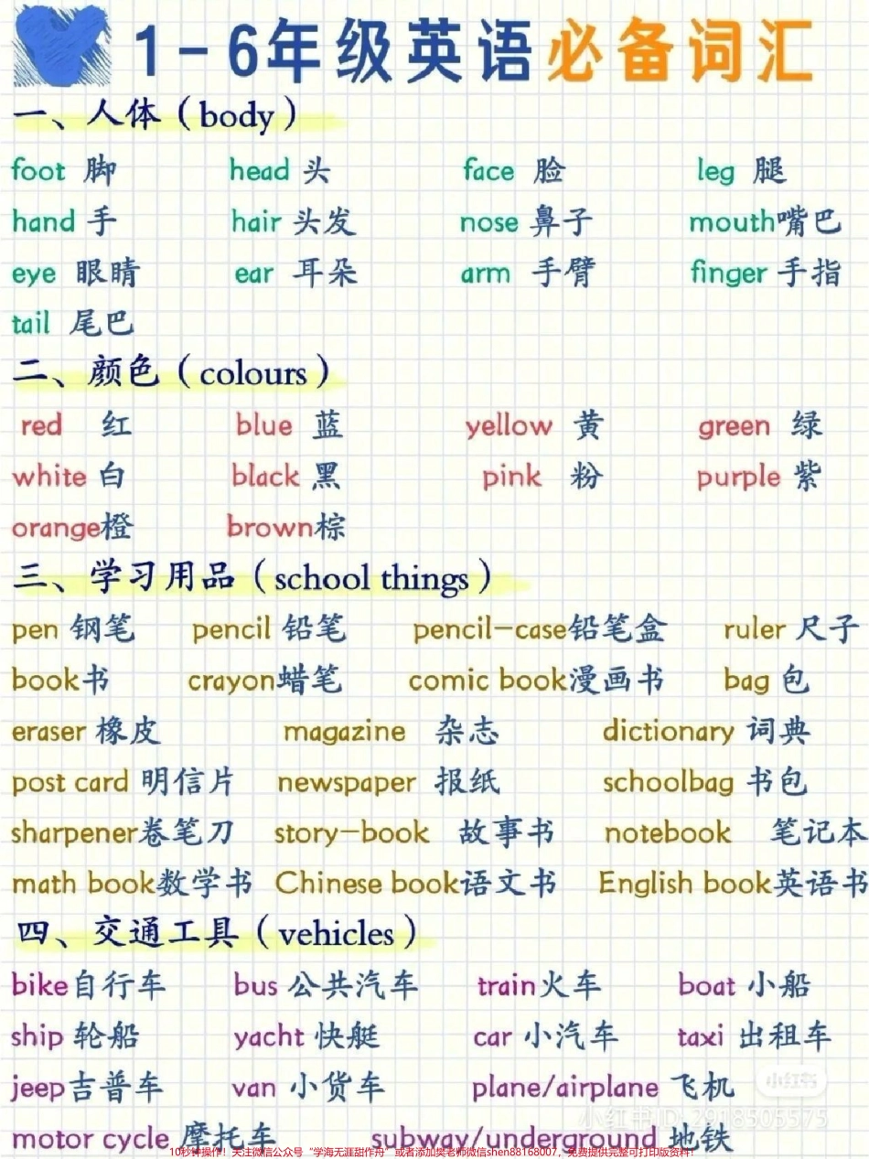 小学英语必背单词汇总#小学英语单词.pdf_第1页