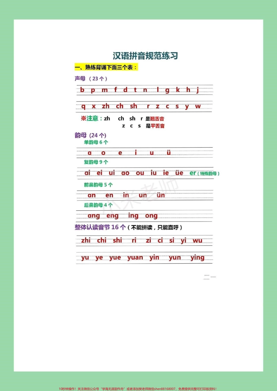 #家长收藏孩子受益 #幼小衔接 #汉语拼音 #一年级上册语文 学期必备.pdf_第2页