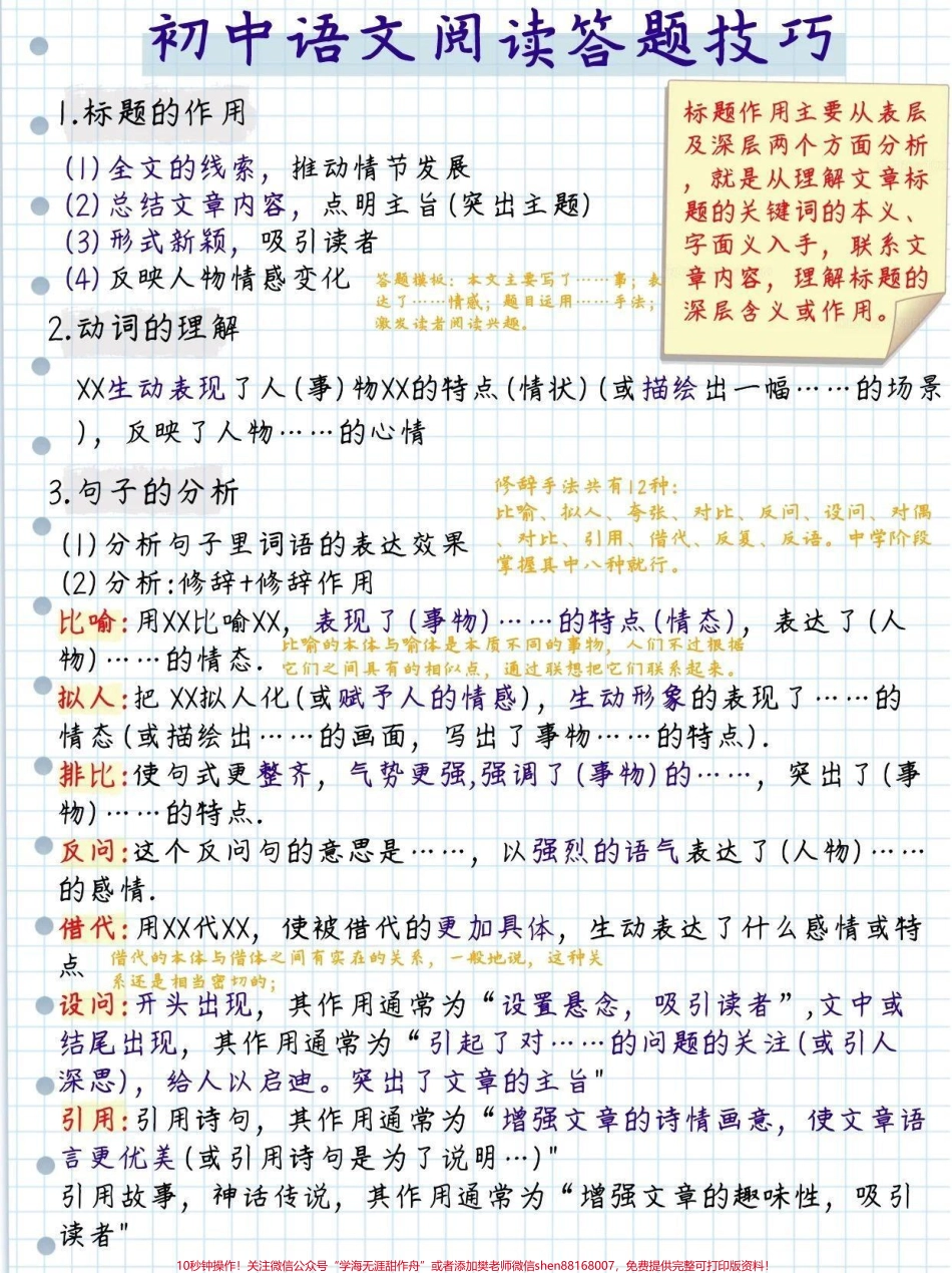 语文阅读理解答题技巧#语文.pdf_第1页