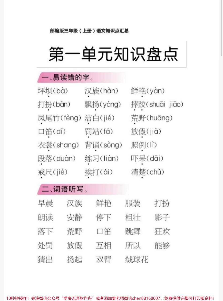 三年级上册语文知识点汇总.pdf_第1页