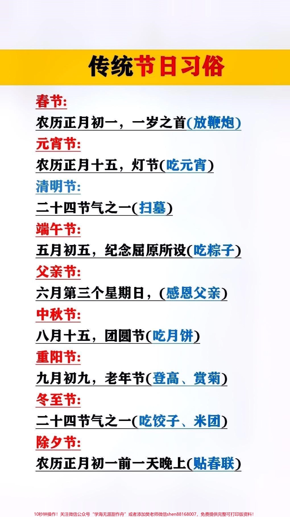 传统节日习俗#家长收藏孩子受益.pdf_第1页