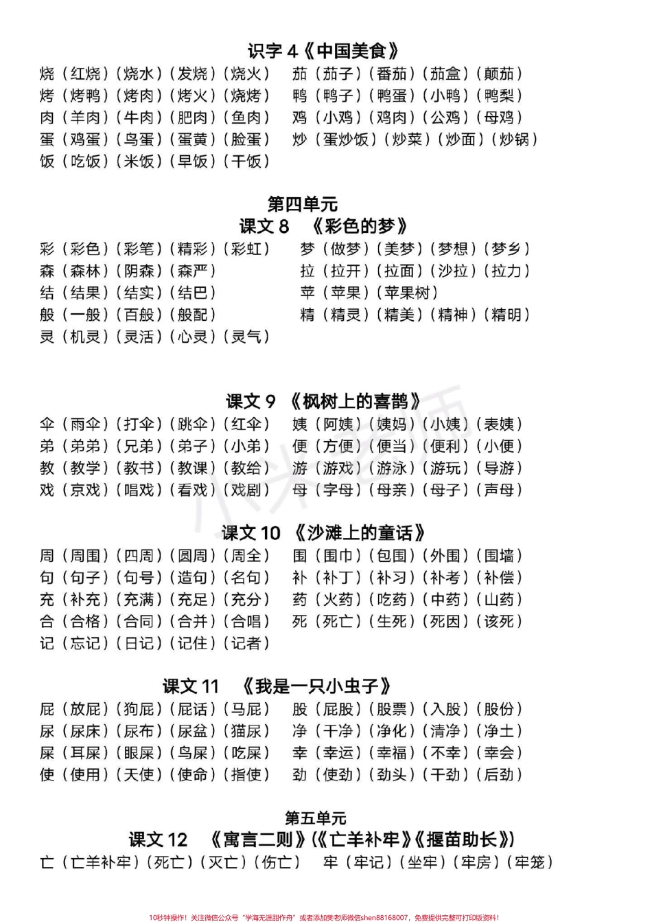 #二年级下册语文#生字组词 家长为宝贝保存.pdf_第3页
