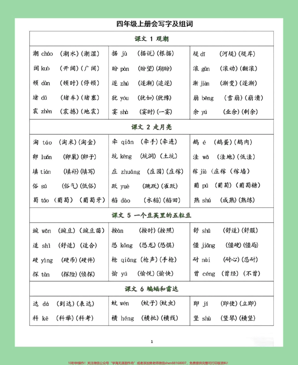 #每天学习一点点 #暑假预习 #四年级语文 家长为孩子保存学习.pdf_第2页