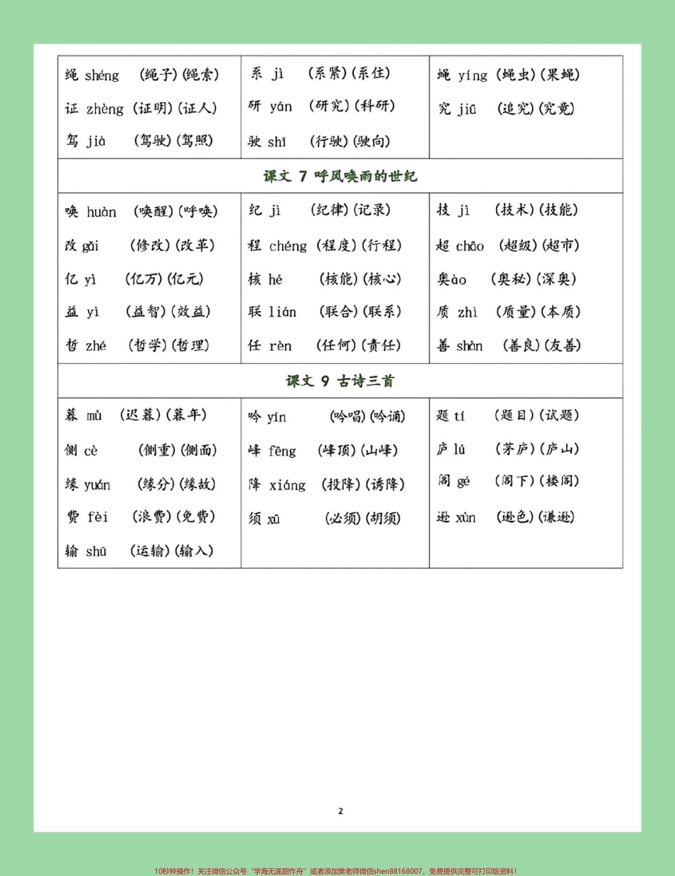 #每天学习一点点 #暑假预习 #四年级语文 家长为孩子保存学习.pdf_第3页