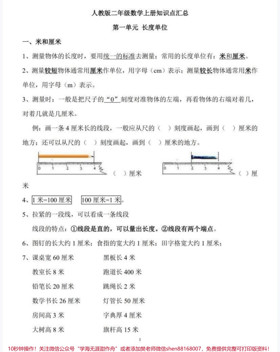 二年级上册数学知识点汇总.pdf_第1页