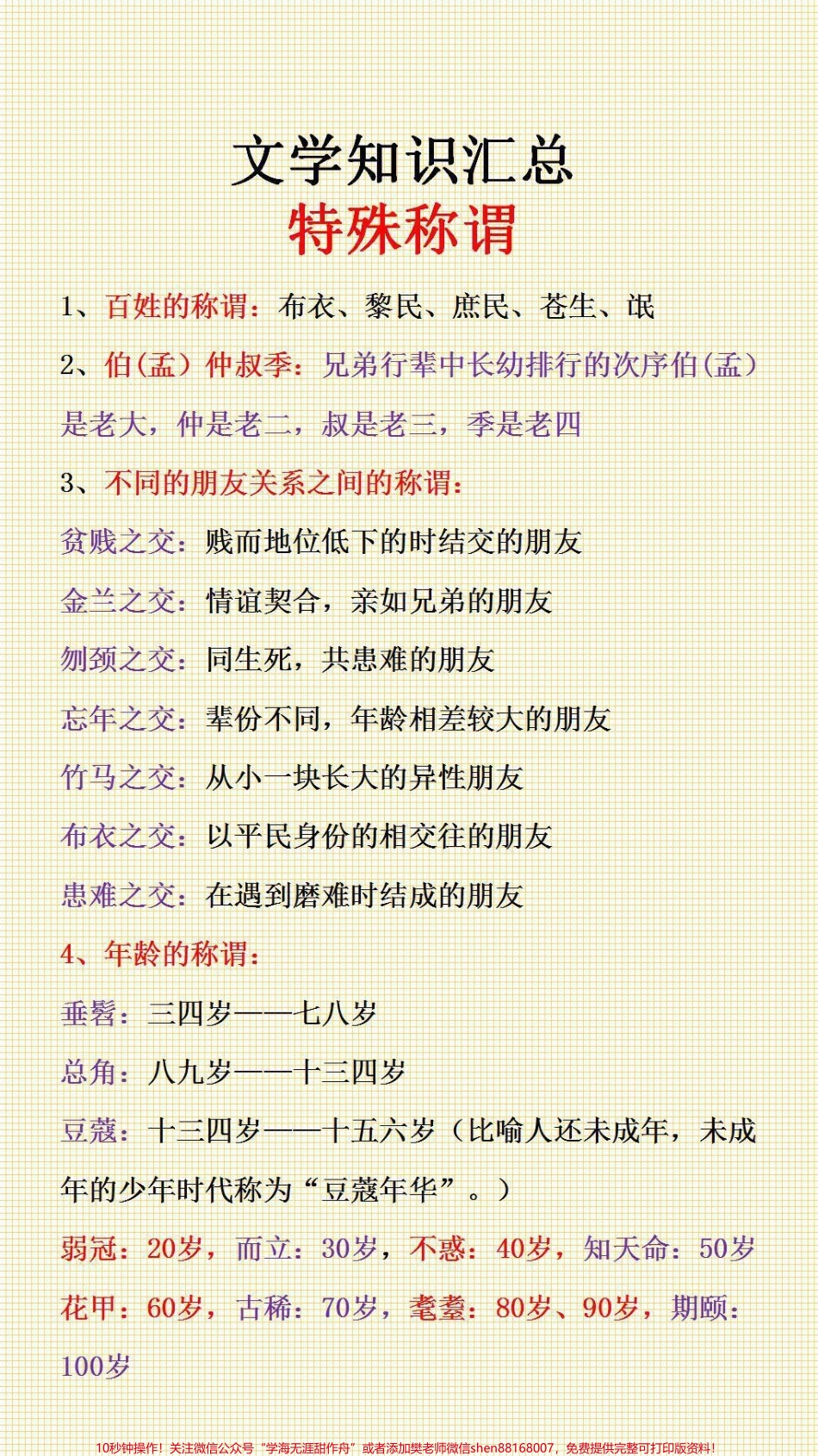 文学知识汇总#小学语文 #文学常识.pdf_第1页
