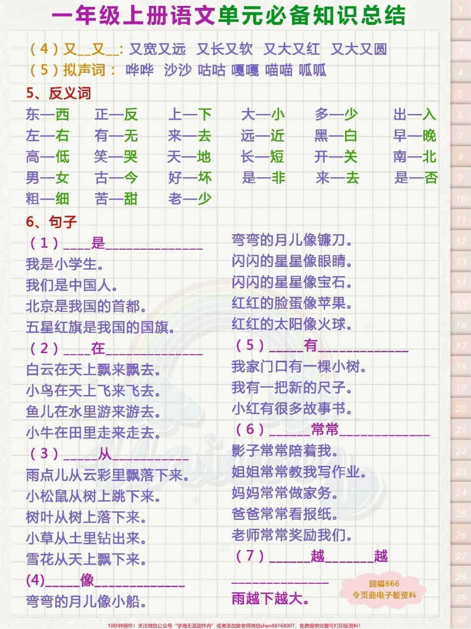 一年级上册语文知识点总结.pdf_第2页
