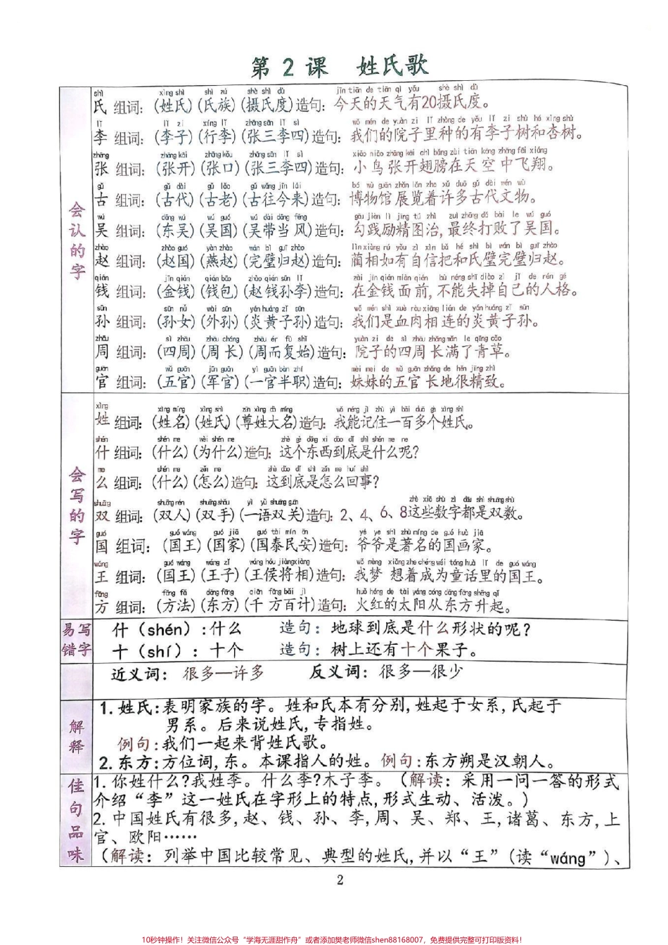 一下语文知识点清单来啦！#一年级语文 #一年级重点知识归纳.pdf_第3页