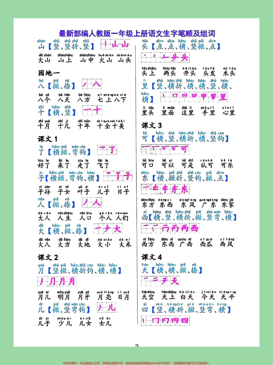 #每天学习一点点 #新学期新开始 #一年级语文#生字 家长为孩子保存学习.pdf_第3页