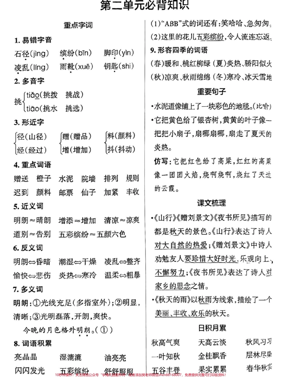 三年级上册语文必背知识点总结#三年级上册语文.pdf_第2页