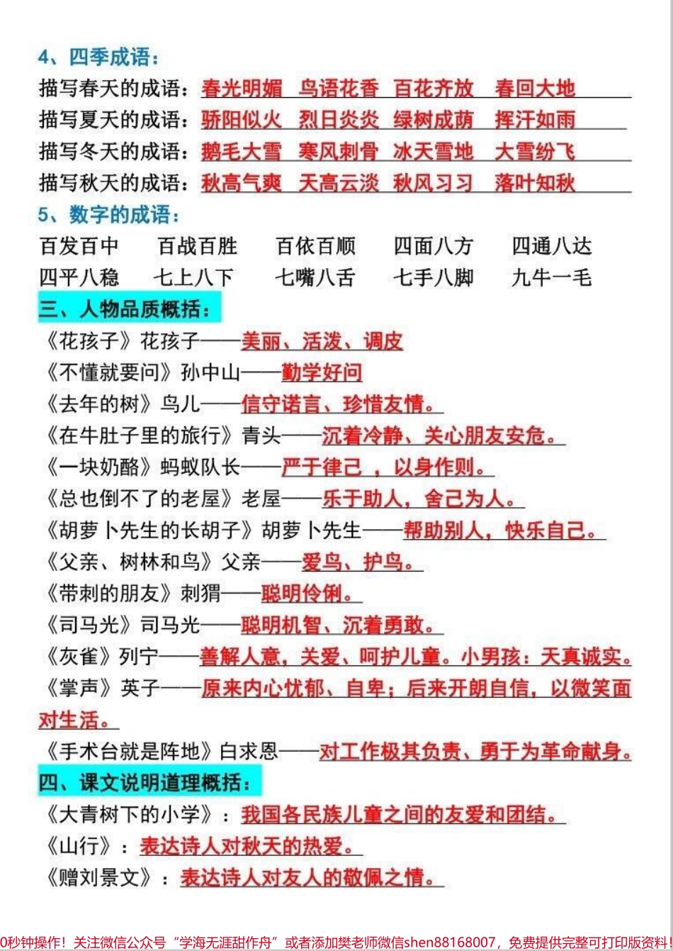 三年级语文全册重点归纳#小学语文 #知识点总结 #期末复习.pdf_第3页