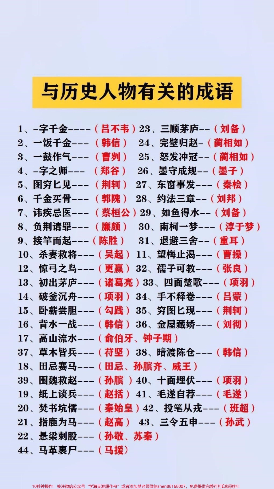 与历史人物有关的成语#抖音618好物节.pdf_第1页