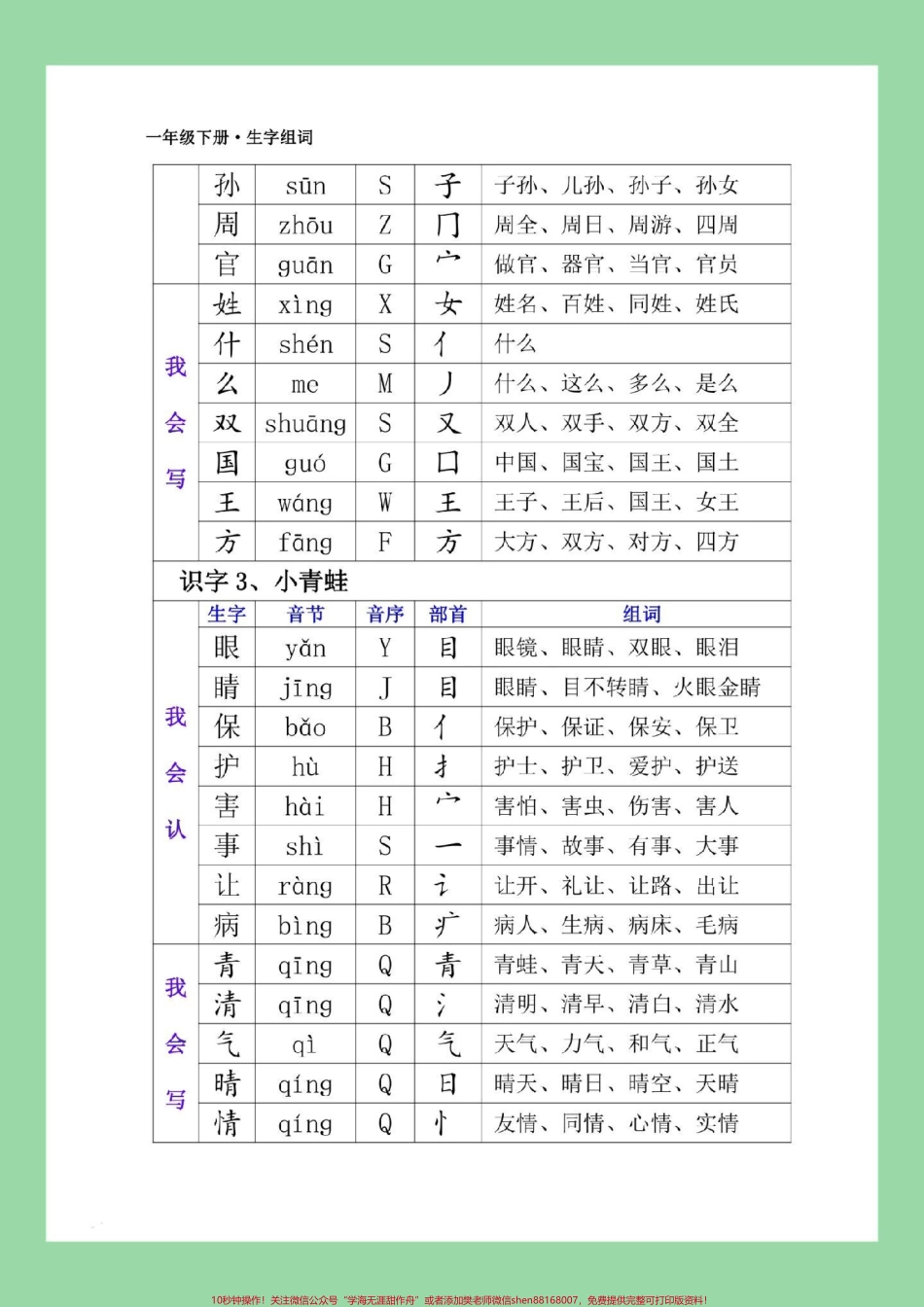 #一年级语文 #生字 #组词 #好好学习天天向上 家长为孩子保存学习.pdf_第3页