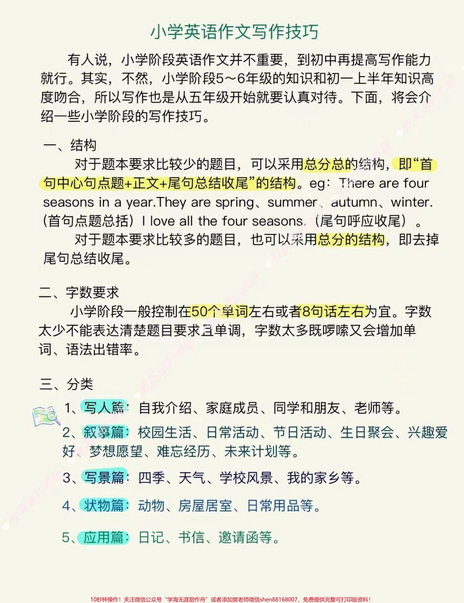 小学英语作文写作技巧#小学英语 #写作技巧.pdf_第1页