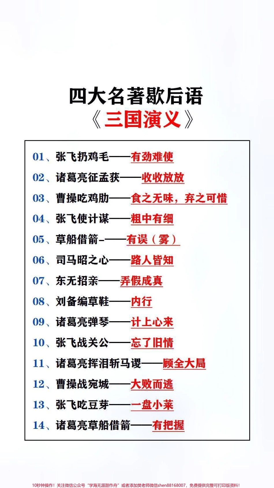 四大名捕歇后语父母替孩子保存吧#学习 #歇后语.pdf_第1页