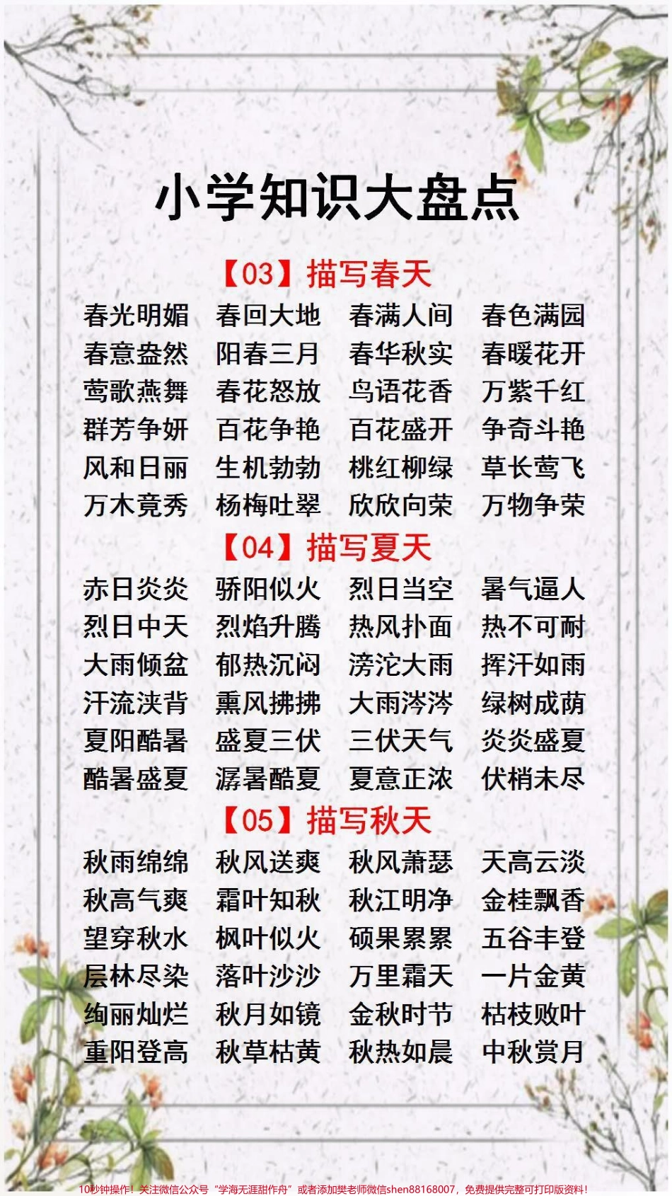 小学知识大盘点替孩子保存起来吧#学习 #词语积累.pdf_第2页