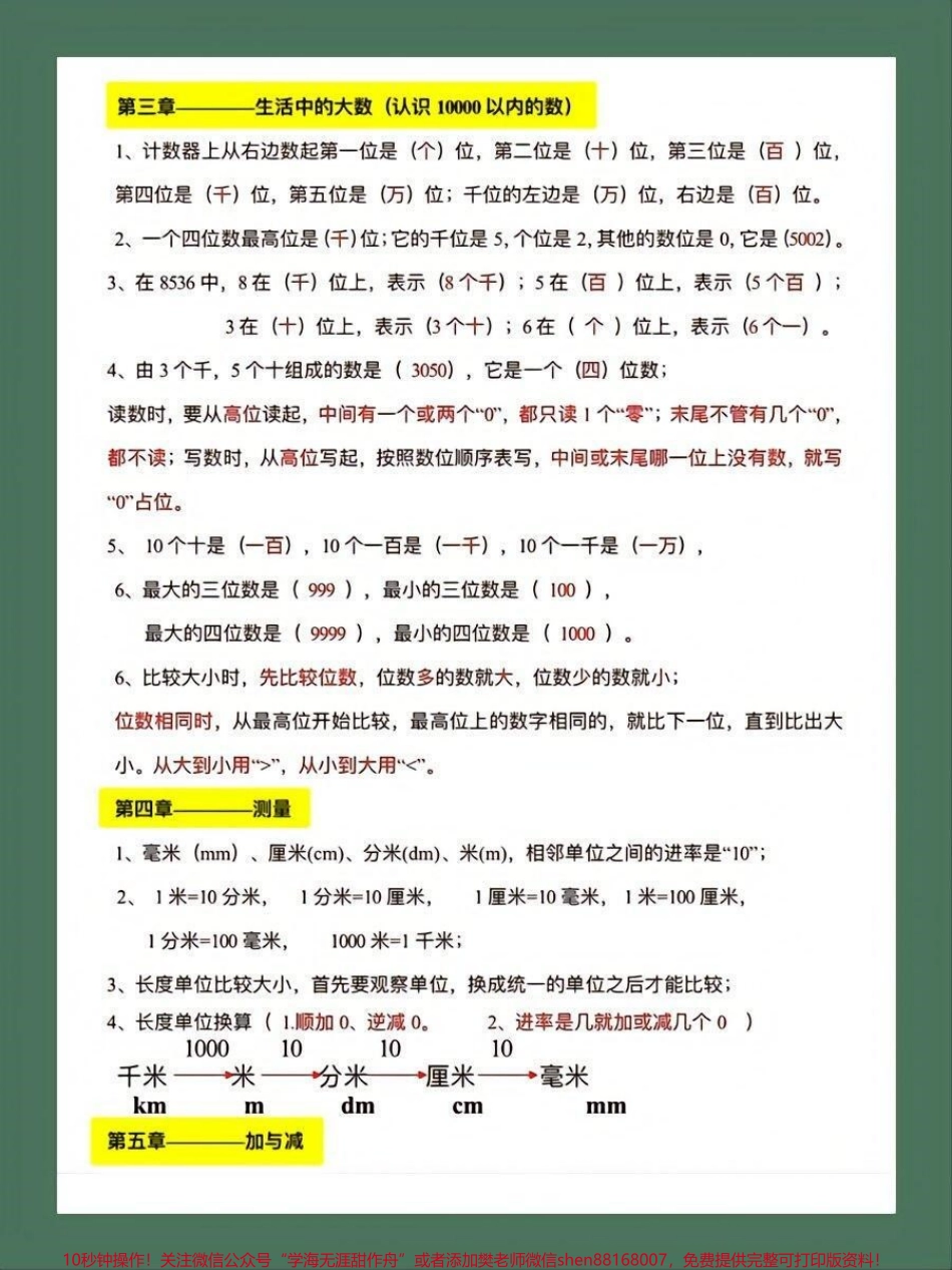 二年级下册数学知识点总结#小学数学 #教育 #数学思维 #学习 #二年级.pdf_第3页