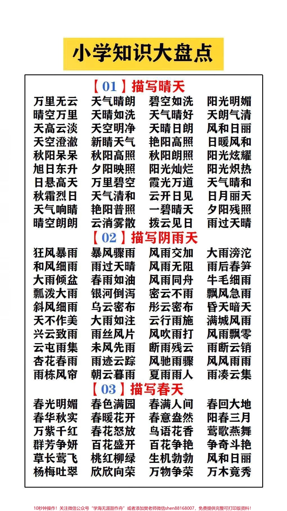 小学知识大盘点替孩子保存起来吧！#学习 #词语积累.pdf_第1页