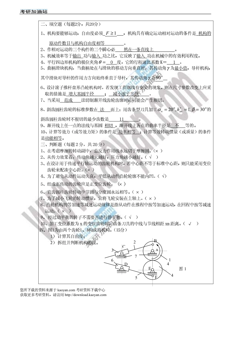 2009年武汉科技大学859机械原理考研试题答案.pdf_第2页