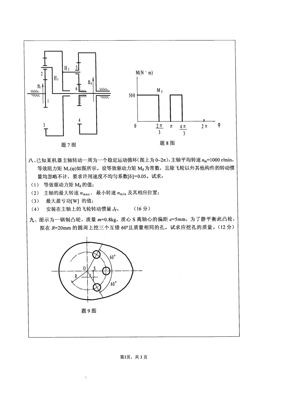 2007年江苏大学机械原理考研试题.pdf_第3页