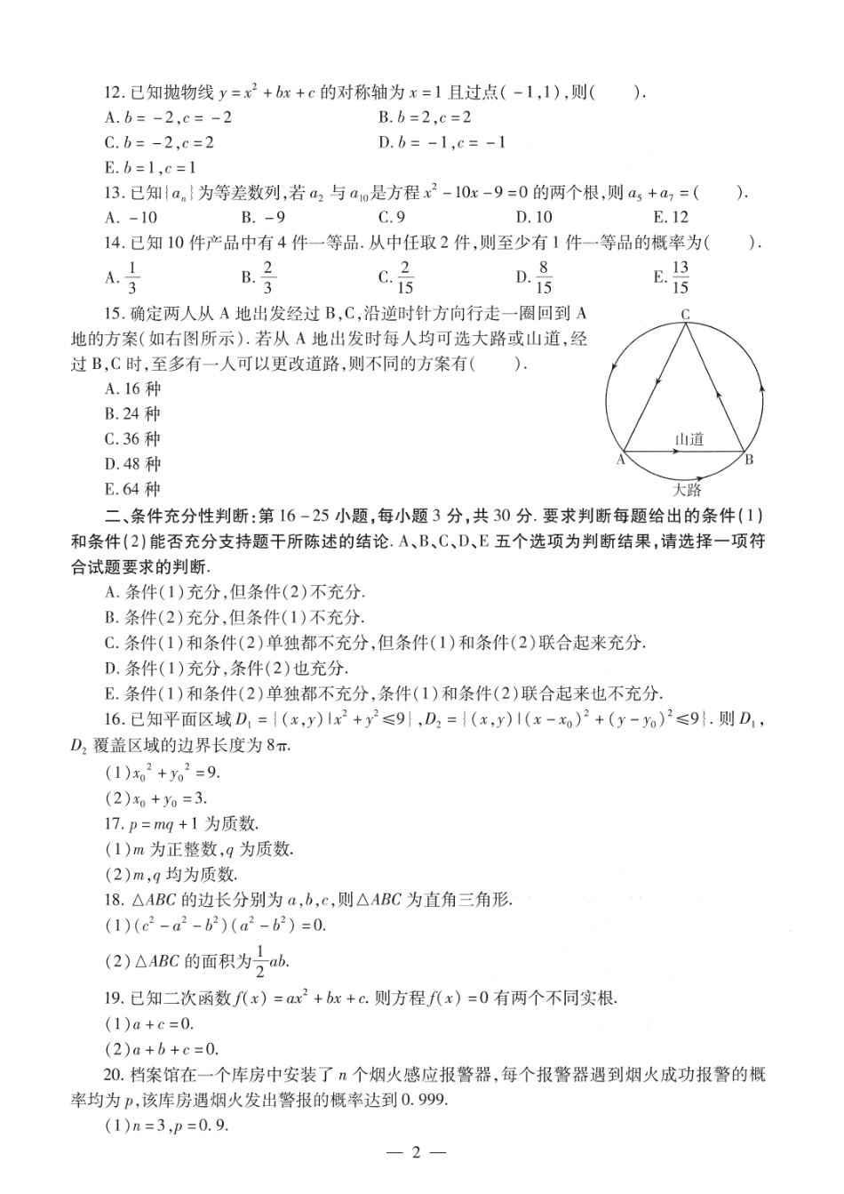 2013考研管理类联考真题【公众号：葱哥说考研 考研资料免费分享】.pdf_第2页