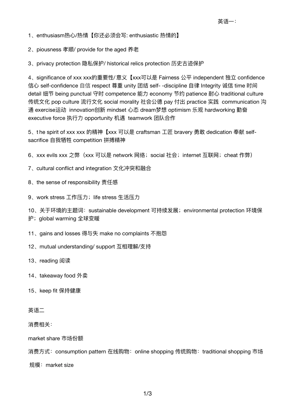 2021考研英语作文必会写主题词汇总(1).pdf_第1页