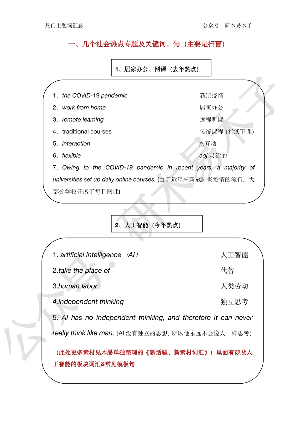 24届考研英语大作文热门主题词汇总(1).pdf_第3页