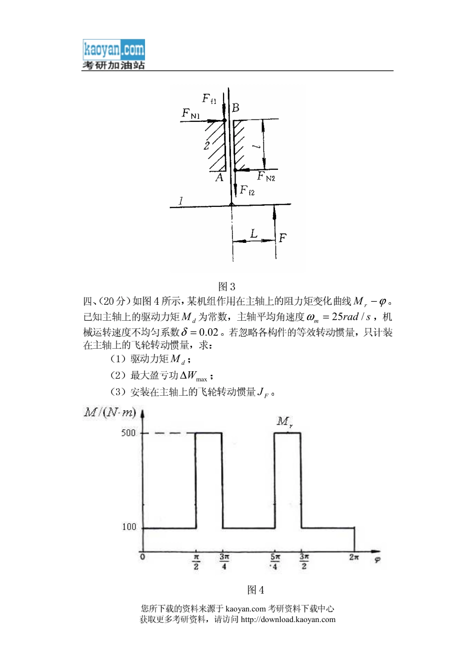 2008年山东科技大学819机械原理考研试题 (1).pdf_第2页