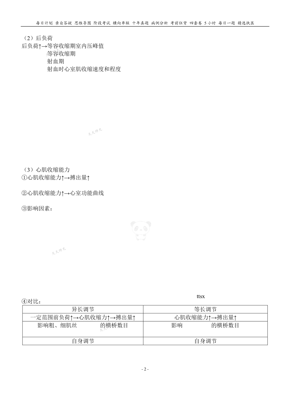 填空式讲义：生理 心脏泵血 核心-导图-真题-串联 天天师兄24考研 冲.pdf_第2页