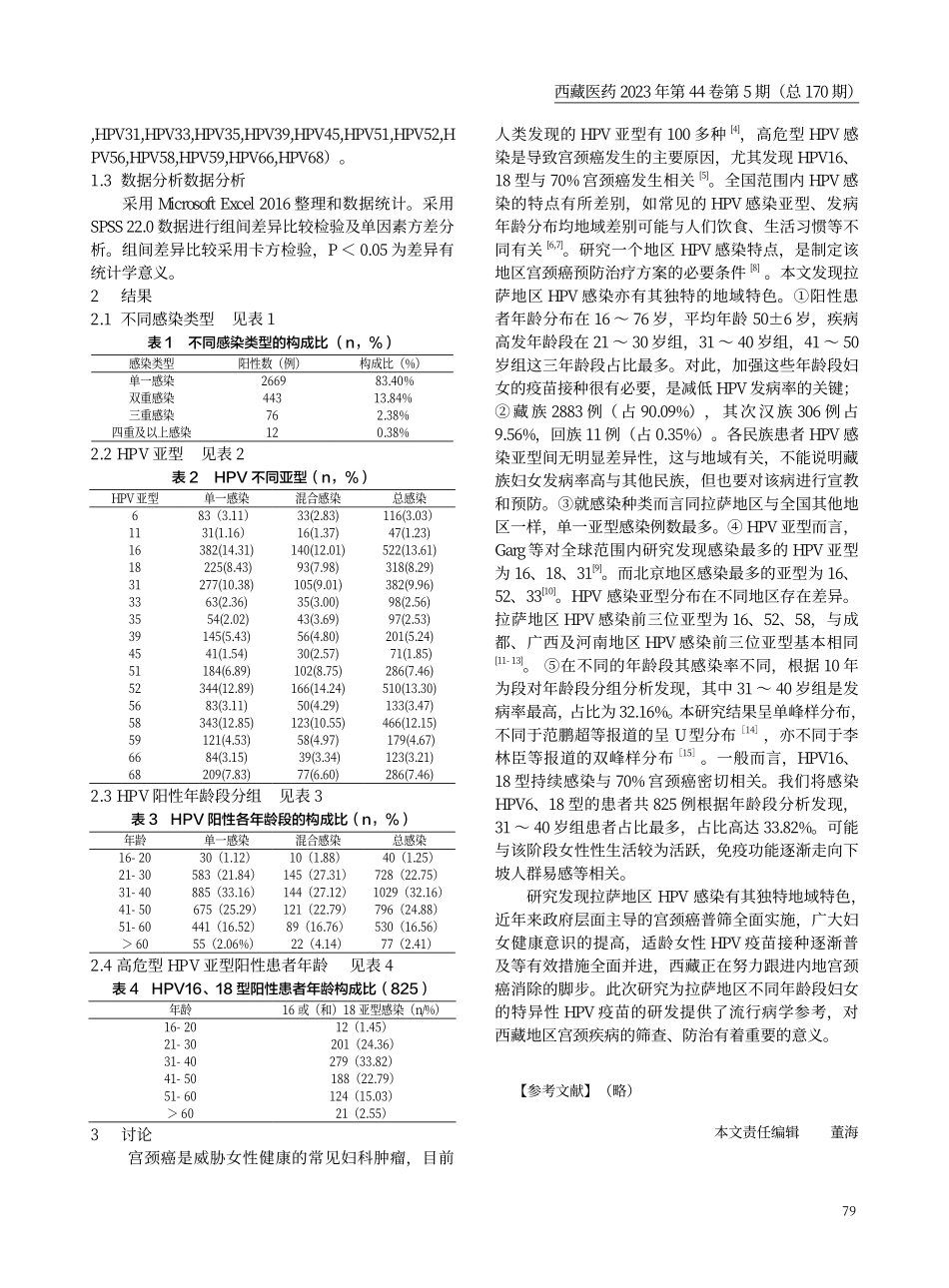 拉萨地区3200例女性宫颈人乳头瘤病毒感染现况分析.pdf_第2页