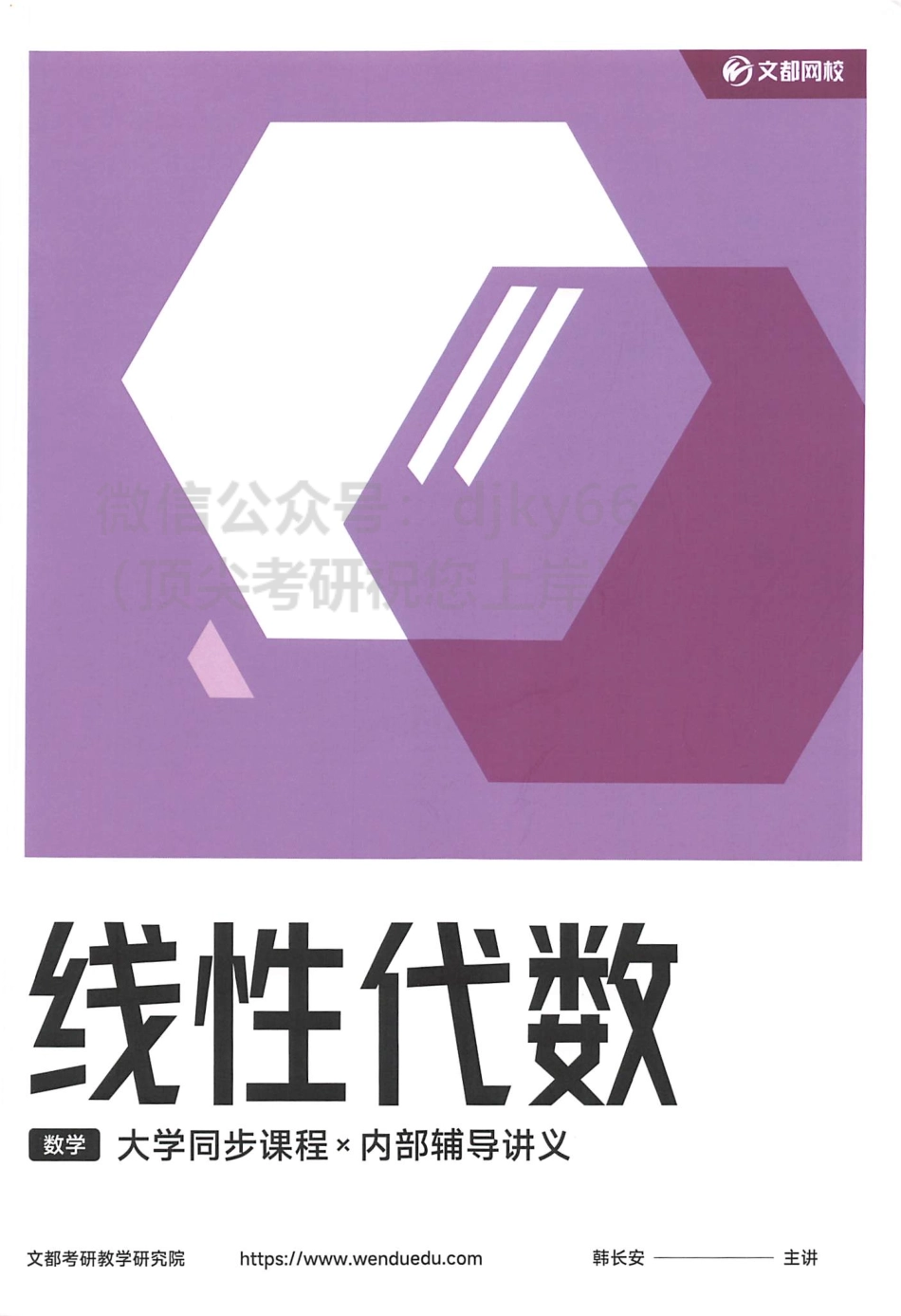 2024文都数学大学同步课程+内部辅导讲义 线代.pdf_第1页