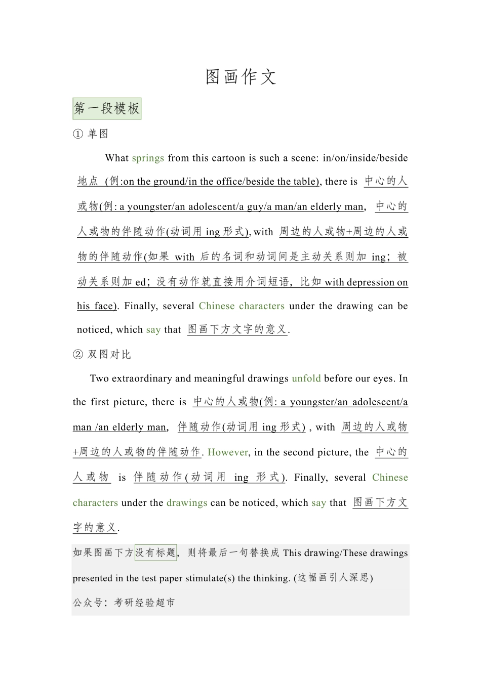 图画作文模板【公众号：狗剩学长】(1).pdf_第1页