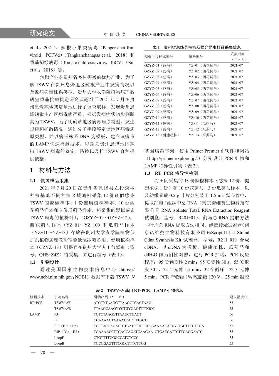 辣椒番茄斑萎病毒%28TSWV%29分子鉴定及环介导等温扩增%28LAMP%29检测技术.pdf_第2页