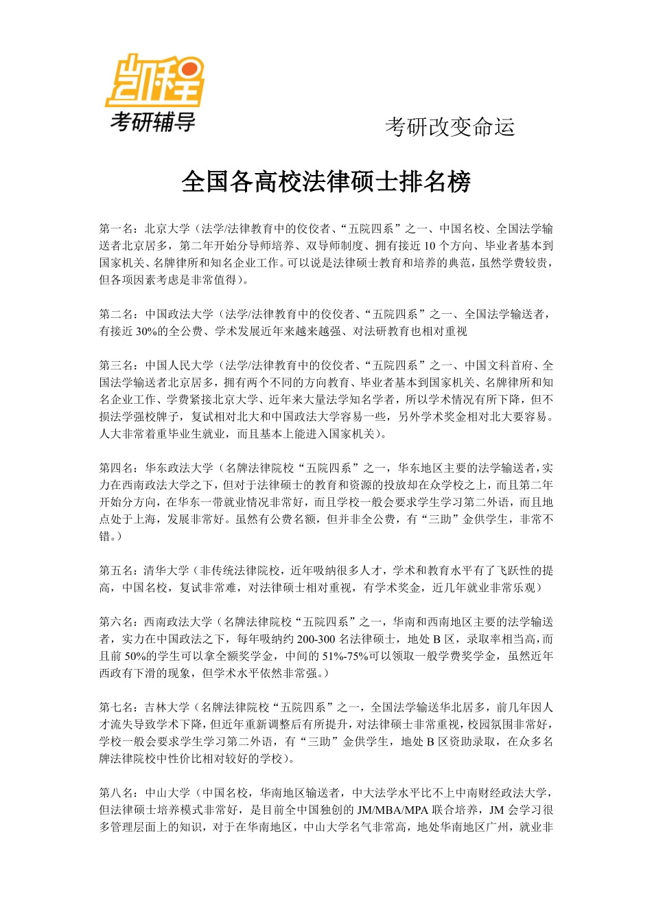 2015年法硕考研相关问题_注意事项-凯程教育(1).pdf_第1页