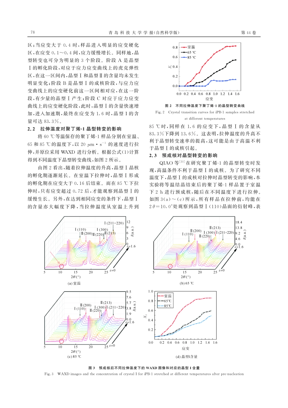 拉伸过程中温度和预成核对聚丁烯-1晶型转变的影响.pdf_第3页